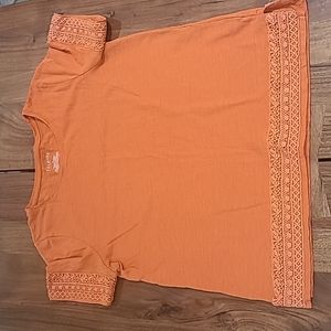 Talbott embroidered orange tee